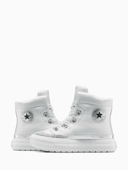 Converse Silver Chuck Taylor Kid Lift Trainers - Image 4 of 7