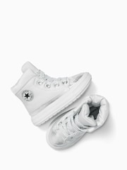Converse Silver Chuck Taylor Kid Lift Trainers - Image 5 of 7