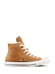 Converse Brown Chuck Taylor All Star Winter Luxe High Trainers - Image 3 of 11