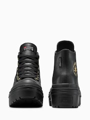 Converse Black Chuck Taylor All Star Lugged Heel Trainers - Image 7 of 12