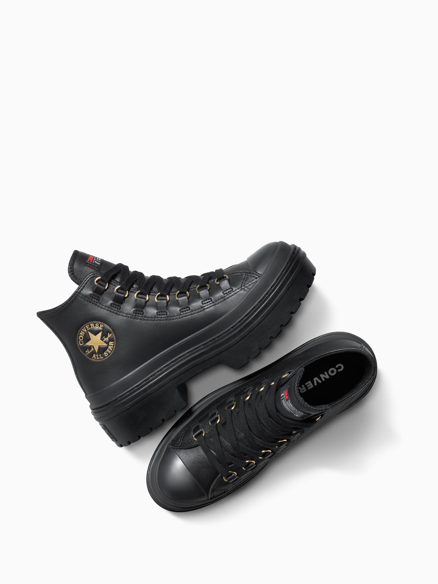 Buy Converse Black Chuck Taylor All Star Lugged Heel Trainers from