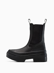 Converse Black Chuck Taylor All Star Lugged Heel Chelsea Boots - Image 5 of 8