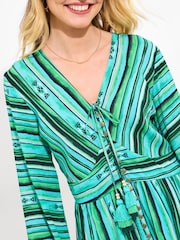 Joe Browns Green Slim Fit Bold Striped Tunic - Image 3 of 7
