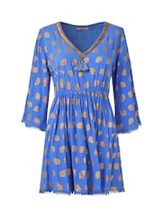 Joe Browns Blue Detail Shimmering Embroidered Tunic - Image 7 of 7