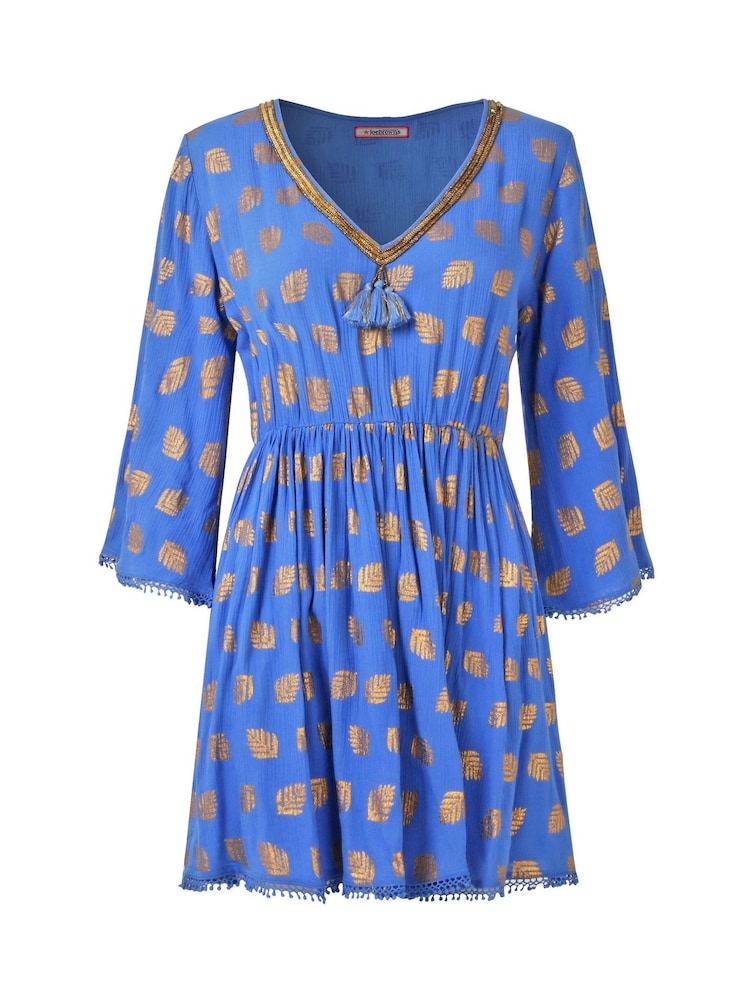 Joe Browns Blue Detail Shimmering Embroidered Tunic - Image 7 of 7