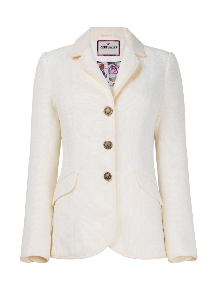 Joe Browns Cream Collared Button Detail Jacket - Image 5 of 5