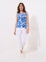 Joe Browns Floral Print Sleeveless Cowl Neck Jersey Top - Image 3 of 5