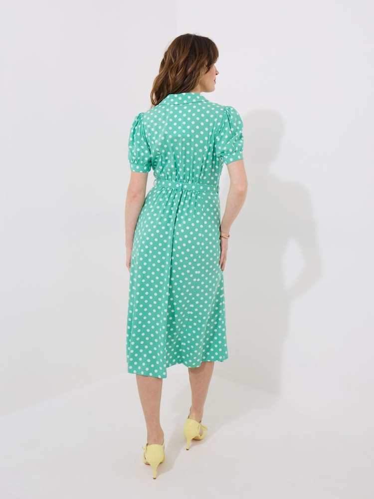 Rochie midi cu guler cu nasturi cu buline Joe Browns - Image 4 of 5