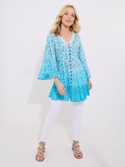 Joe Browns Ombre Shimmr Detail Button-Down Boho Tunic - Imagen 2 de 5