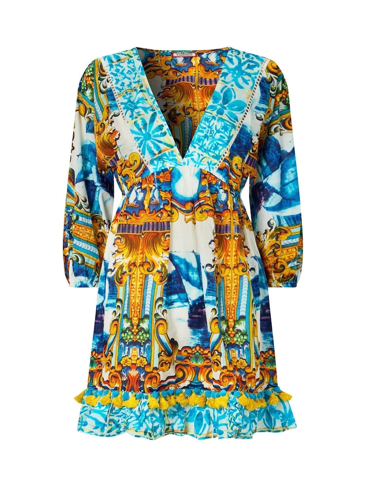 Joe Browns Ship Print Pom-Pom 100% Cotton Trim Tunic - Imagen 5 de 5 Joe Browns Ship Print Pom-Pom 100% Cotton Trim Tunic - Imagen 5 de 5
