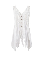 Joe Browns White Rainbow Crochet Knit Jumper - Image 7 of 7