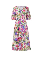 Joe Browns White Vibrant Garden Floral Wide Sleeve Dress - Image 1 of 1