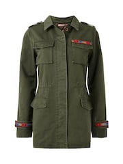 Joe Browns Green Oversized Embroidered 100% Cotton Jacket - Image 7 of 8