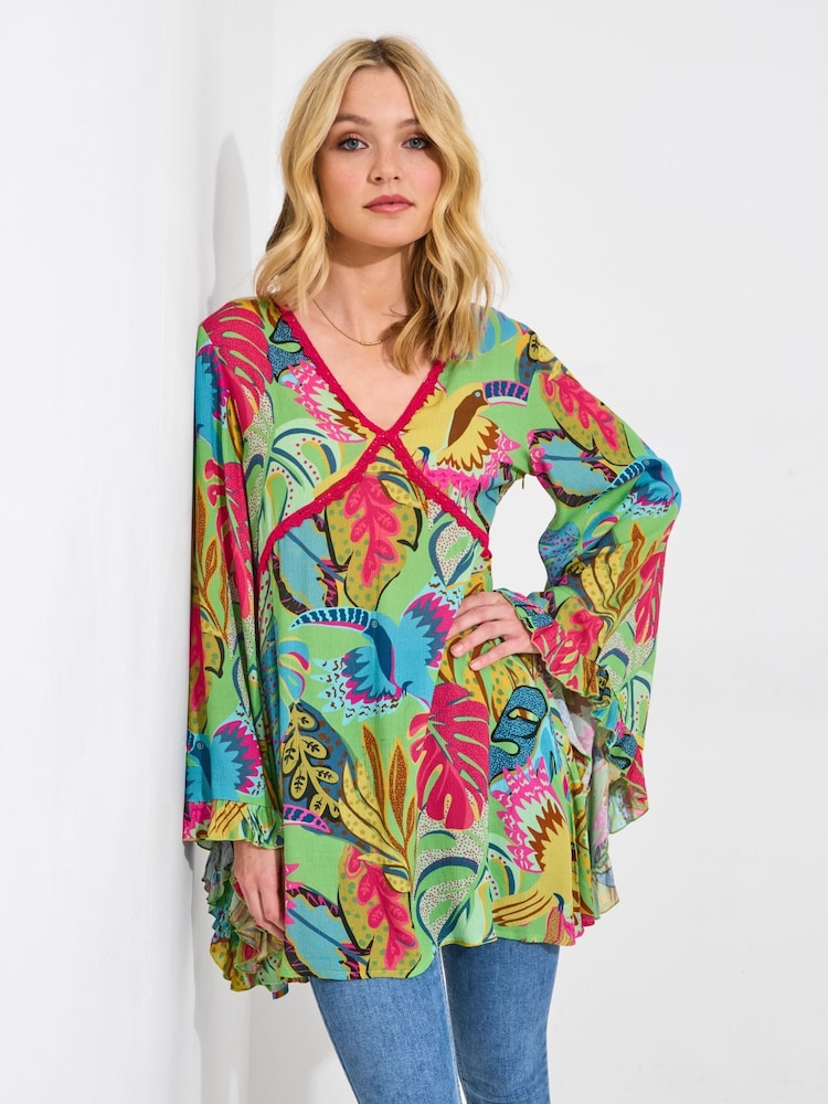 Joe Browns Tropical Print Long Sleeve Tunic - Imagen 2 de 7 Joe Browns Tropical Print Long Sleeve Tunic - Imagen 2 de 7
