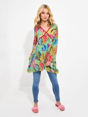 Joe Browns Tropical Print Long Sleeve Tunic - Imagen 6 de 7