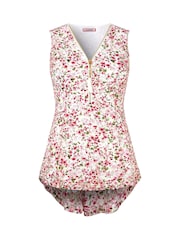 Joe Browns Cream Floral Lace V-Neck Zip Top - Image 5 of 5