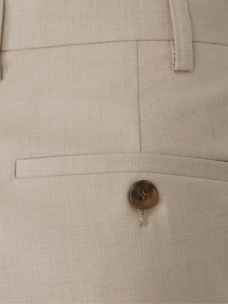Skopes Natural Tailored Fit Caspian Stretch Look Suit Trousers - Image 4 of 4