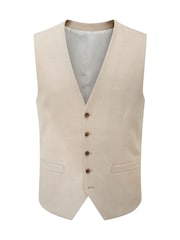 Skopes Natural Tailored Fit Caspian Single Breasted Stretch Look Suit Waistcoat - Image 3 of 4