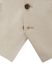 Skopes Natural Tailored Fit Caspian Single Breasted Stretch Look Suit Waistcoat - Image 4 of 4