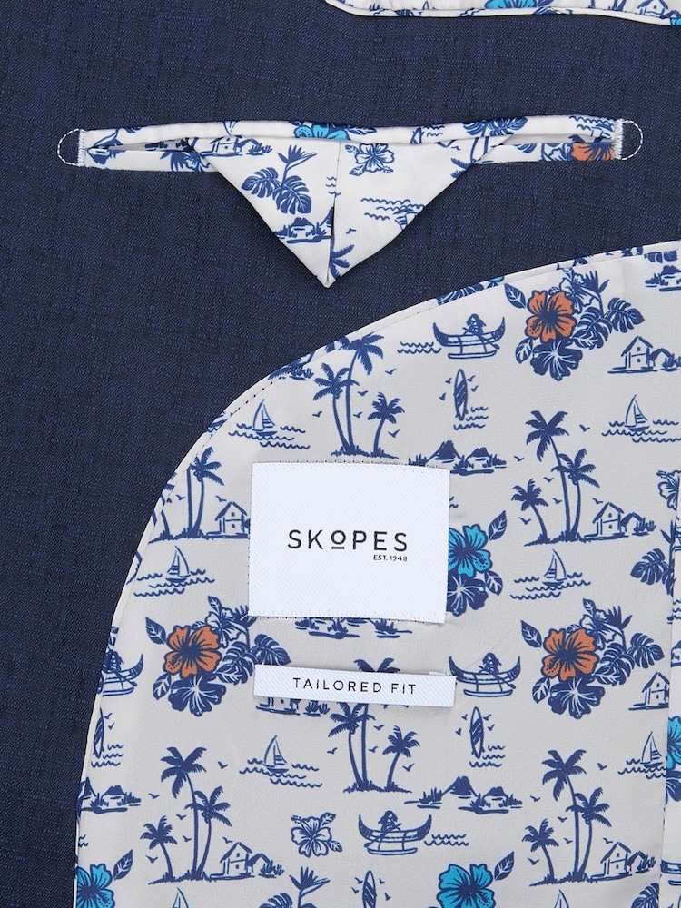 Azul - Skopes Tailored Fit Caspian Stretch Look Suit Jacket - Imagen 6 de 6