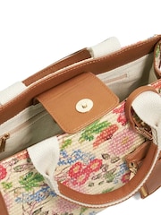 Dune London Brown Dinkydialect Small Book Tote Bag - Image 3 of 5