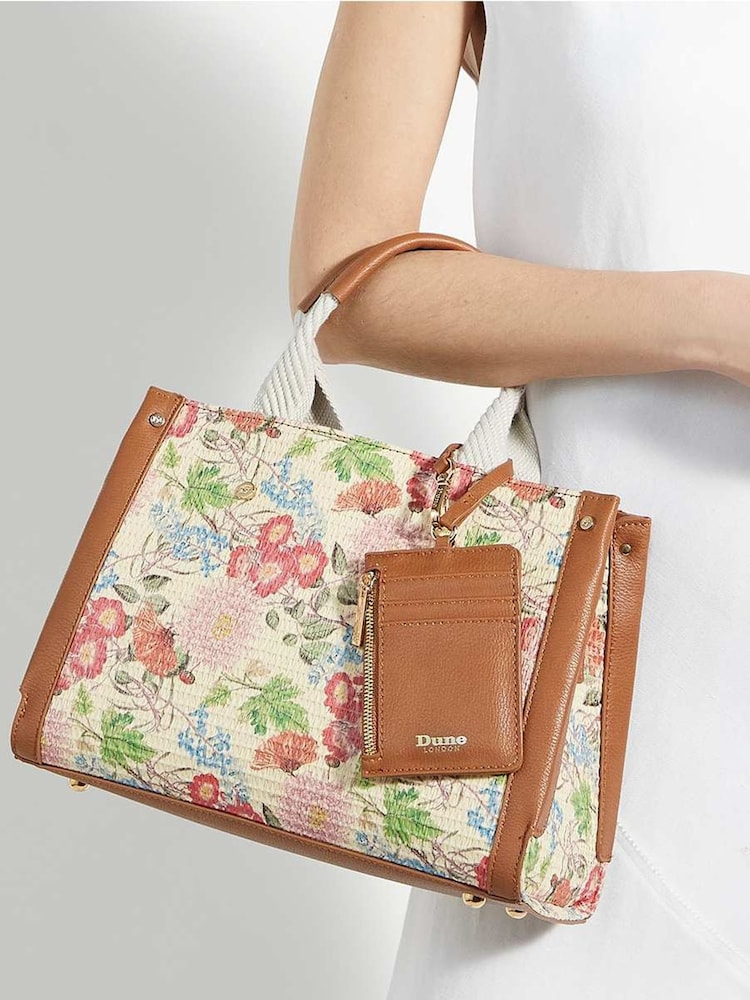 Dune London Brown Dinkydialect Small Book Tote Bag - Image 5 of 5