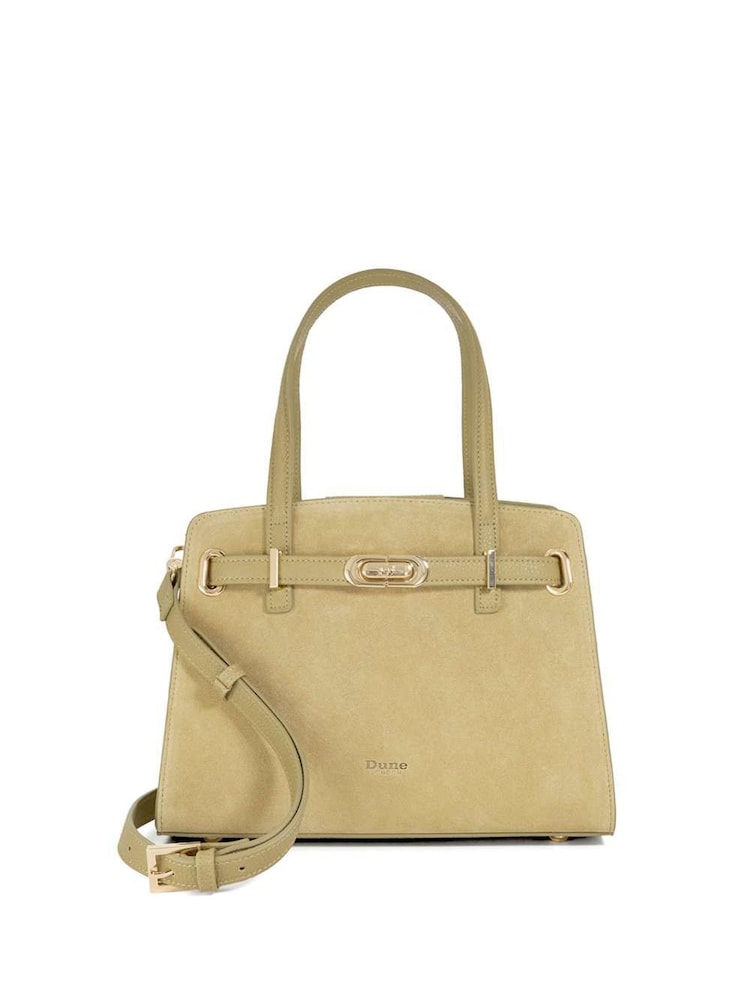 Dune London Green Dinidefine Medium Belted Tote Bag - Image 1 of 4