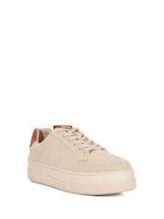 Dune London Natural Edie Flatform Lace Up Sport Trainers - Image 3 of 6