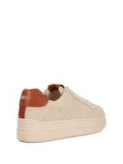 Dune London Natural Edie Flatform Lace Up Sport Trainers - Image 4 of 6