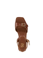 Dune London Brown Jeane Wooden Look Mid Heels - Image 4 of 5