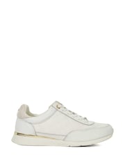Dune London White Slim Everglow Quilted Sole Sport Trainers - Image 1 of 6