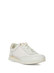 Dune London White Slim Everglow Quilted Sole Sport Trainers - Image 2 of 6