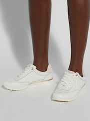 Dune London White Slim Everglow Quilted Sole Sport Trainers - Image 6 of 6