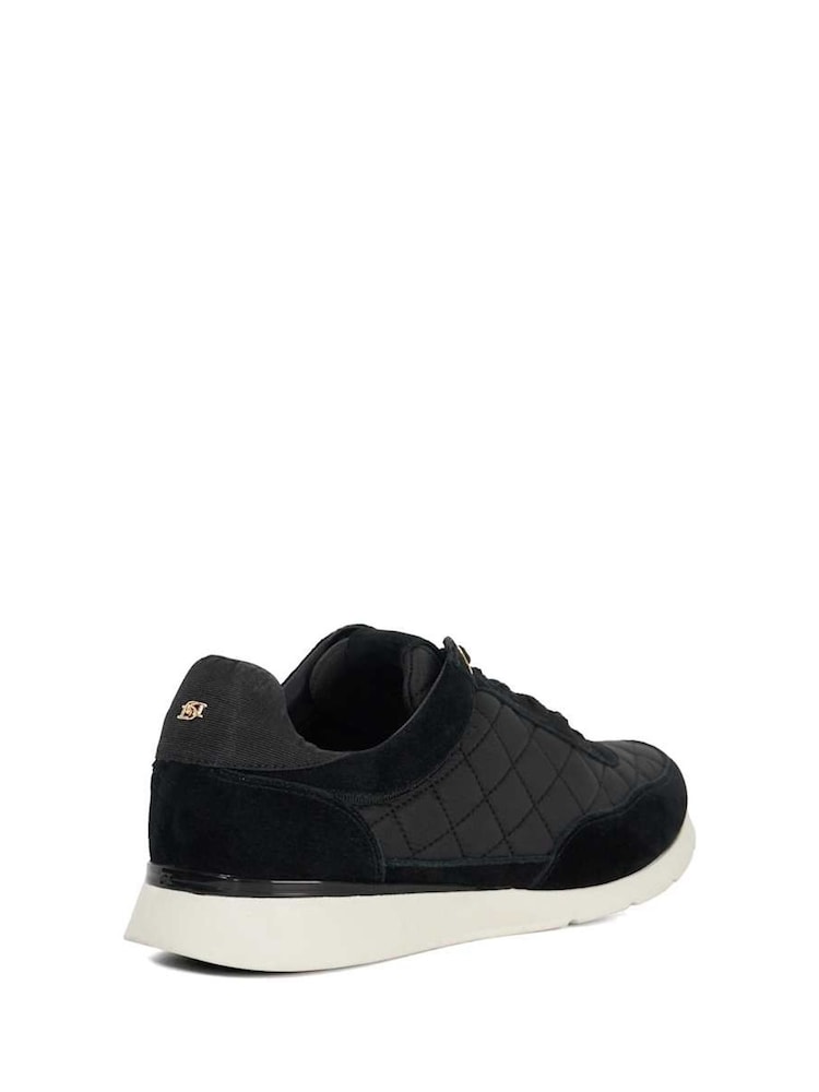 Dune London Black Slim Everglow Quilted Sole Sport Trainers - Image 3 of 6