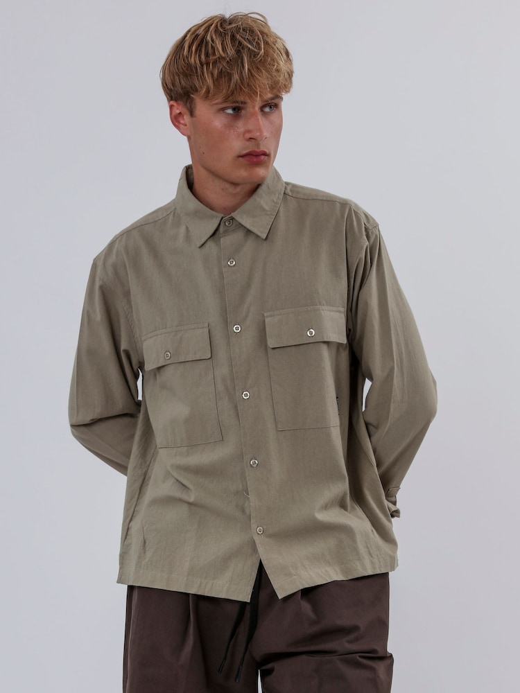 Religion Green Two Pocket Relaxed Shirt - Image 1 of 5