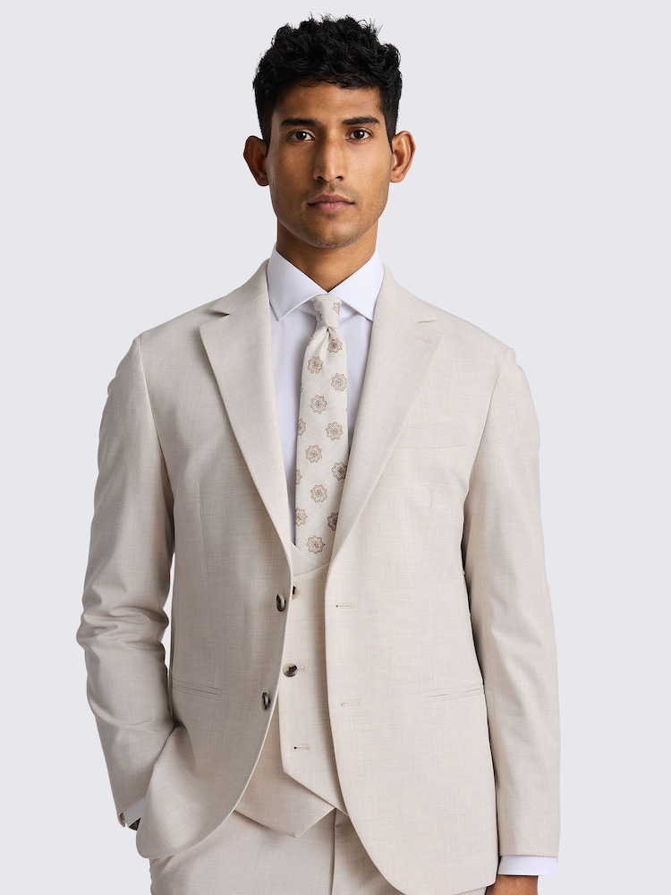 MOSS Natural Tailored Fit Light Neutral Jacket - Image 1 of 1