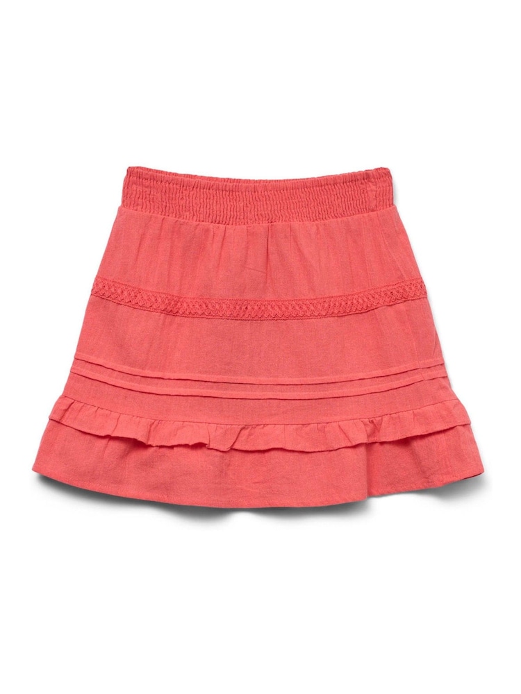 VERO MODA Pink Elasticated Waist Woven Mini Skirt - Image 4 of 4 VERO MODA Pink Elasticated Waist Woven Mini Skirt - Image 4 of 4