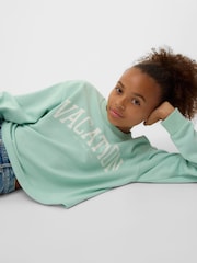 VERO MODA Green Graphic Logo Sweatshirt - Image 3 of 4