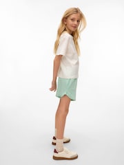 VERO MODA Green Mid Rise Jersey Sweat Shorts - Image 2 of 4