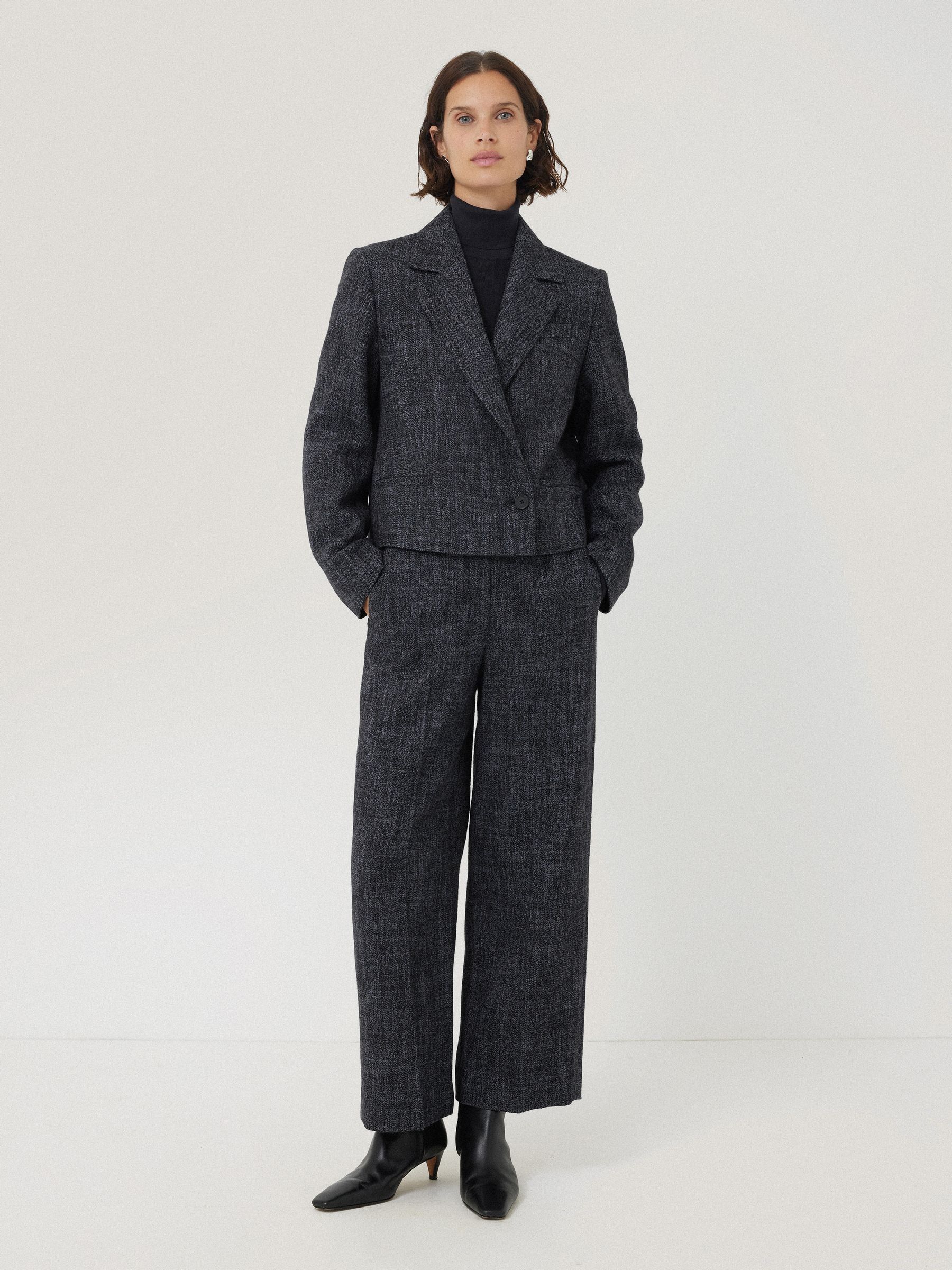 Buy Jigsaw Blue Kelvin Boucle Cropped Jacket from Next USA