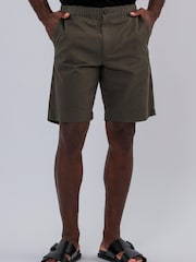 Religion Green Elasticated Chino Shorts - Image 1 of 5