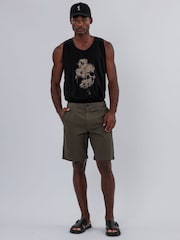 Religion Green Elasticated Chino Shorts - Image 2 of 5