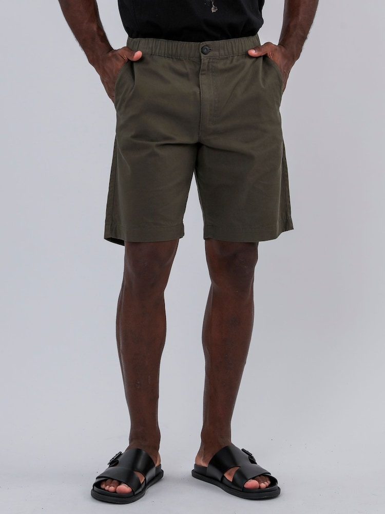 Religion Green Elasticated Chino Shorts - Image 5 of 5