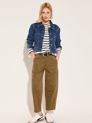 Baukjen Amelia Barrel Leg Cargo Brown Trousers - Image 1 of 4