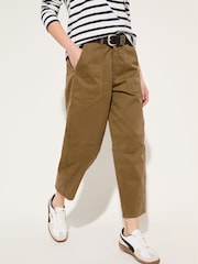Baukjen Amelia Barrel Leg Cargo Brown Trousers - Image 4 of 4