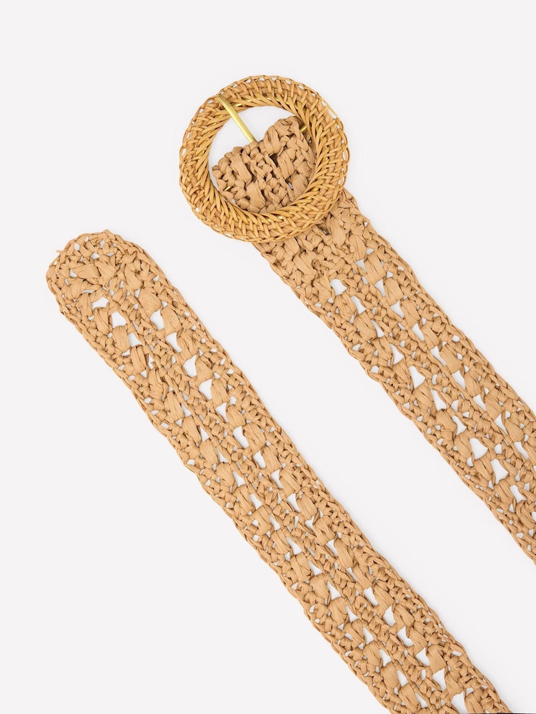 Boden Brown Interest Raffia Belt - Image 2 of 3