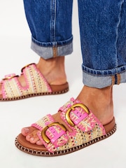 Boden Cream Alberta Raffia Footbed Sandals - Image 1 of 5