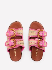 Boden Cream Alberta Raffia Footbed Sandals - Image 4 of 5