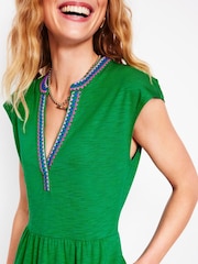 Boden Green Chloe Embroidered Short Dress - Image 2 of 5