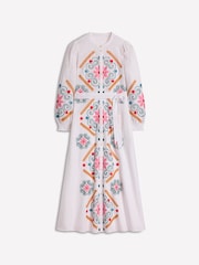 Boden White Ruby Linen Blend Shirt Dress - Image 6 of 7